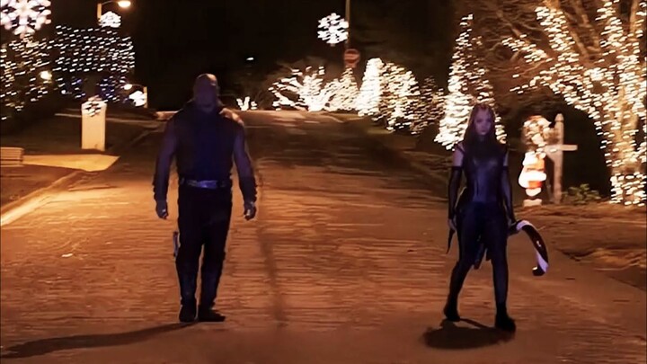 Drax treats the stun gun like a joke.