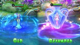 Aurora Aquarius Zodiac Skin Revamped VS Old Skill Effects & Animation MLBB Comparison