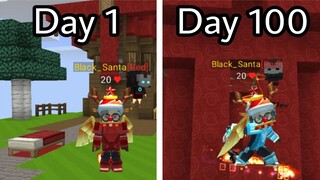 I Spent 100 Days in Bedwars Blockman Go