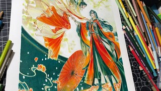 [Colored pencil hand-painted] He has waited for this moment for eight hundred years