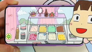 [Stop-motion animation] Summer limited happiness: cute ice cream shop mini-game is online｜Healing sh