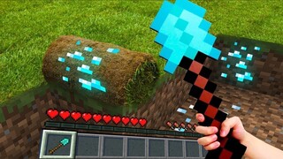 Minecraft in Real Life POV - HOW TO BUILD TNT TRAP / Realistic Minecraft Texture Pack Animation