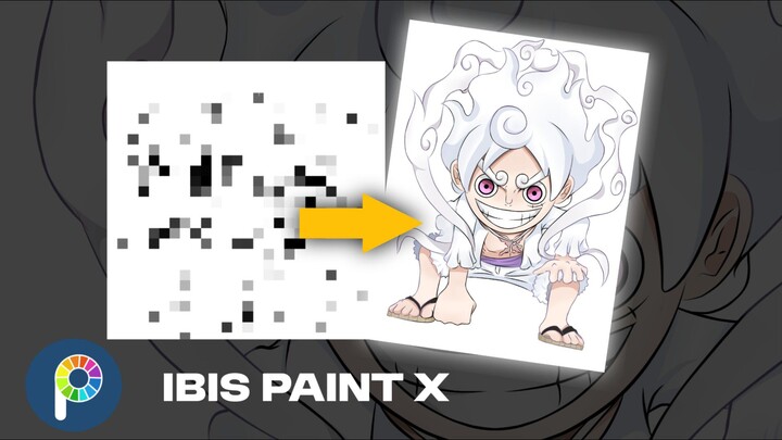 Drawing "luffy gear five 😁" from one piece