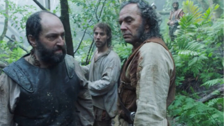 Spanish soldiers venture deep into the Amazon rainforest in search of gold, clashing with the indige