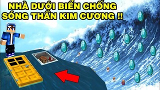 Mình Đã Thử Thách Sóng Thần Kim Cương | Bằng Cách Xây Nhà Dưới Biển | TRONG MINECRAFT PE..!!