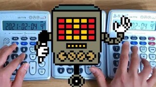 用3台计算器演奏游戏Undertale中 Mettaton的初始形态BGM《Metal Crusher》