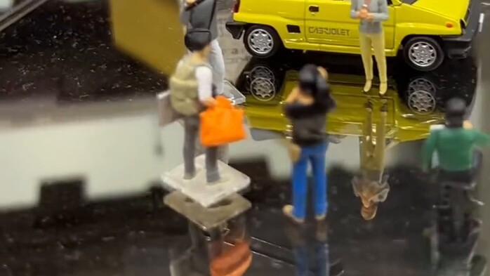 2023 Model Show Tomica TLV booth live shot of the gray model under development for the first time, t