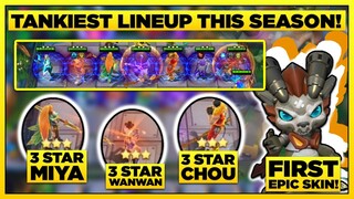 TANKIEST LINEUP THIS SEASON FT 3 STAR WANWAN - BEST STRATEGY FOR PAO! Mobile Legends Bang Bang