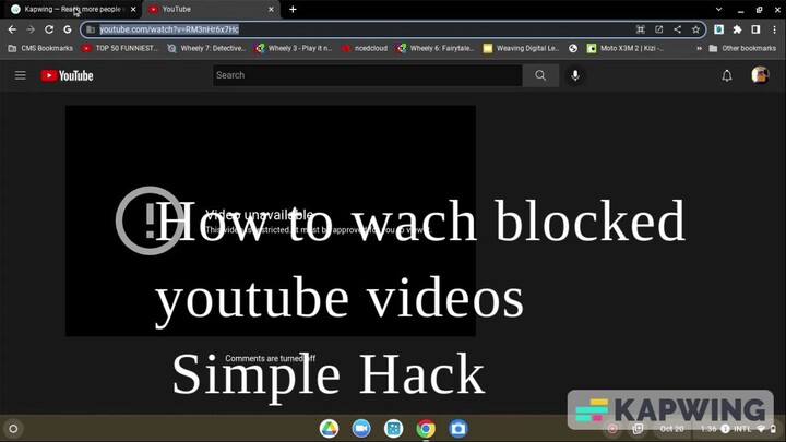 Quick hack to watch blocked videos on your chrome book DO NOT forget to leave a like ; ) Thanks