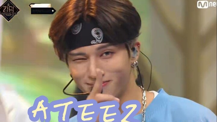 阳光小哥哥ATEEZ帅气诠释《The Real》欢乐氛围 KINGDOM总决赛 中韩字幕