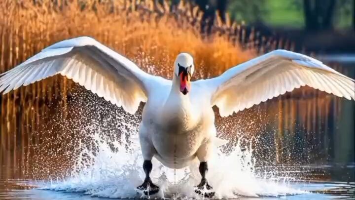 🦢 GRACEFUL SWAN LANDING 🌊