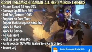 Script Damage Mobile Legends + Attack Speed No Password Patch Terbaru | Mobile Legends