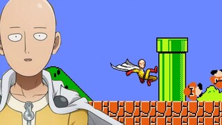 New world record?! One Punch Man speedruns Mario!