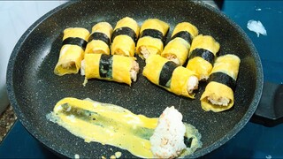 BẠN ĐÃ ĂN SUSHI TRỨNG CUỘN BẰNG CHẢO như thế này chưa, cực kì đơn giản @HANG CAN COOK