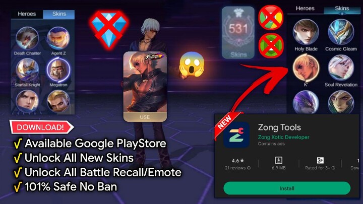 Paano Magkaroon ng Libreng Skin sa Mobile Legend Best Skin Injector 2022😱