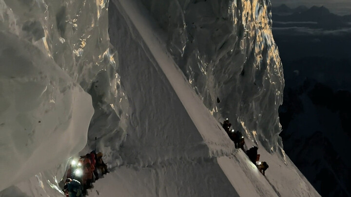 This is the most oppressive shot ever taken in the history of mountaineering. It is extremely danger