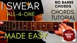 All 4 One - I SWEAR Chords (Guitar Tutorial) for Acoustic Cover