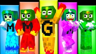 Monster School : Zombie x Squid Game EMOTION ELEMENTAL CHALLENGE - Minecraft Animation