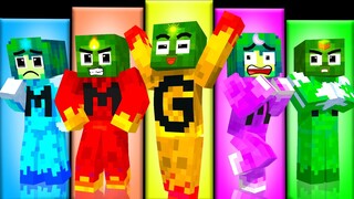 Monster School : Zombie x Squid Game EMOTION ELEMENTAL CHALLENGE - Minecraft Animation