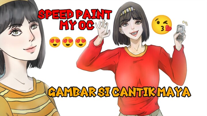 [speedpaint]gambar OC tercantuk versi rambut pendek