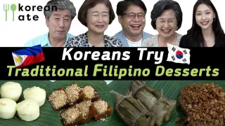 Korean Grandparents Try Traditional Filipino Desserts for the First Time🇵🇭🇰🇷| Korean Ate