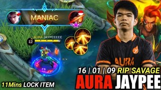 16 Kills 9 Assist RIP MANIAC | Aura Jaypee Claude Gameplay | MLBB