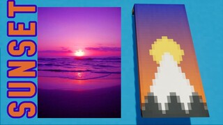 How to make a MOUNTAIN SUNSET in Minecraft!