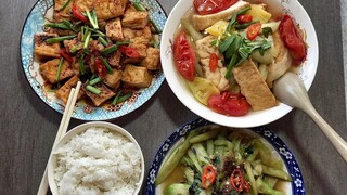 cơm canh đạm bạc.và lời giải thích.