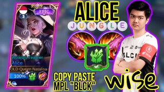 set emblem and build alice jungler yang di pakai wise blacklist di mpl