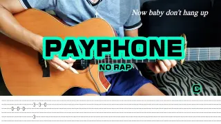 (No rap) Payphone - Maroon 5 (fingerstyle Cover) Tabs + Chords + Lyrics