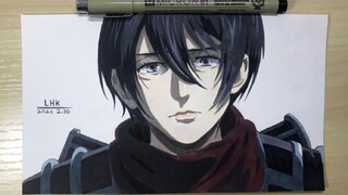 [Attack on Titan] Mikasa·Ackerman yang dilukis dengan tangan selama 4 jam