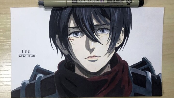 [ Đại chiến Titan ] 4 giờ vẽ tay Mikasa·Ackerman
