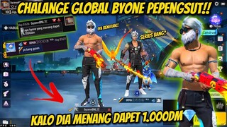 KASIH TANTANGAN KE GLOBAL BYONE PEPENGSUT‼️KALO DIA MENANG DAPET 1.000DM💎‼️