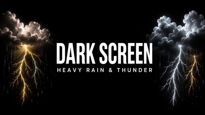 3 Hours of Heavy Rain and Thunder for Deep Sleep and Relaxation