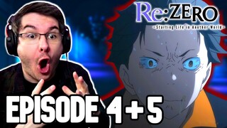 Re:ZERO Season 1 Episode 4 & 5 REACTION | Anime Reaction