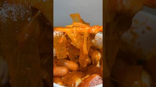 cheese tteokbokki sauce potato glass noodles #asmr #koreanfood