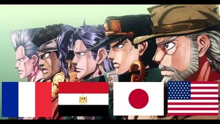 JoJo's Bizarre Adventure characters speaking their native language