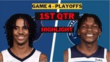 Memphis Grizzlies vs Timberwolves 1st Highlights game 4 playoffs April 23rd | 2022 NBA Season