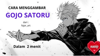 cara menggambar gojo SATORU