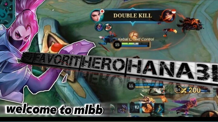 welcome to mlbb masih dengan Hero favorit hanabi girls samurai