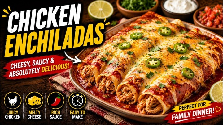 Homemade Chicken Enchiladas Recipe | Homemade Cooking