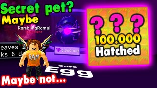 👀I Hatched 100.000 Core EGGS and got these Pets in Roblox Bubble Gum Simulator