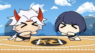 [Genshin Impact Baby 2]: Ichito and Kujo start sumo wrestling