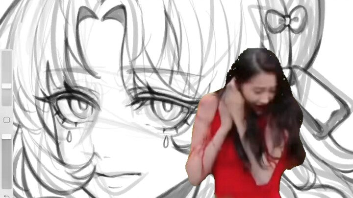 Only after finishing the line art did I realize that the line art and rough draft were on the same l