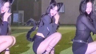 【福建商学院】：顶级学姐，翻跳“猫步轻俏”，全员C位。