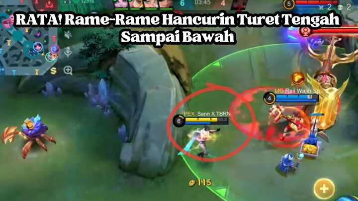 RATA! Rame-Rame Hancurin Turet Tengah Sampai Bawah