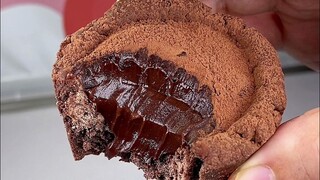 巧克力控快看过来，快来做个口感接近冰山熔岩的巧克力蛋挞，做法简单又好吃！