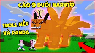 REDHOOD TROLL MỀU VÀ PANDA BẰNG SỨC MẠNH CÁO CHÍN ĐUÔI CỦA NARUTO TRONG MINECRAFT*Thử Thách Redhood