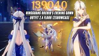 Ningguang Orchid's Evening Gown Outfit Hitting 140k DMG Per Skills - Floor 12 Showcase