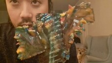 ASMR EATING SOUNDS - BIRD SHAPED CANDY ART LOLLIPOP🐦🍭